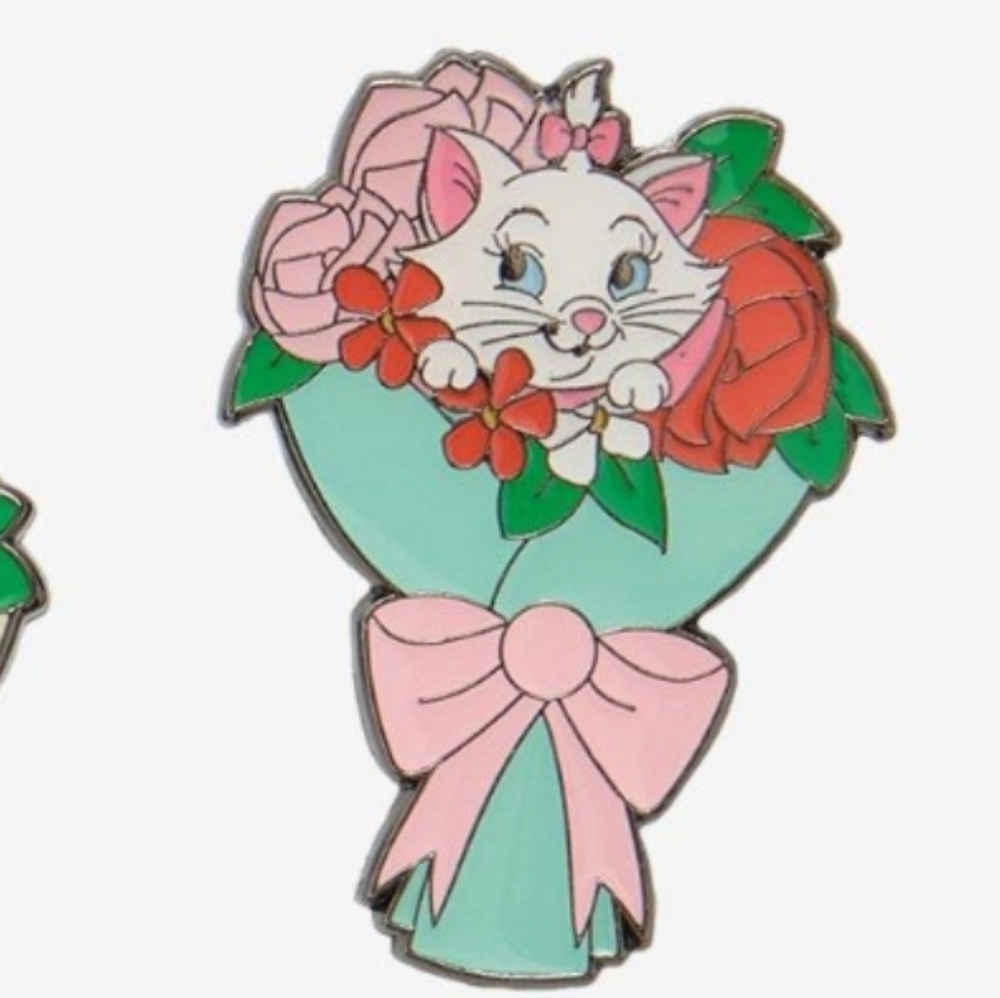 (3/$60)Loungefly Disney Cats & Dogs Bouquet Enamel Pin Marie Cat From Aristocats